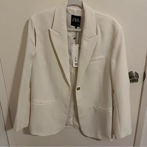 Zara white blazer